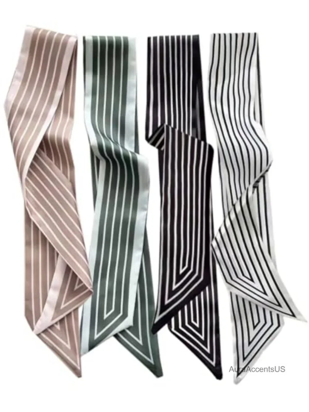Silky Multicolor Purse Scarves for Bags Hair Neck